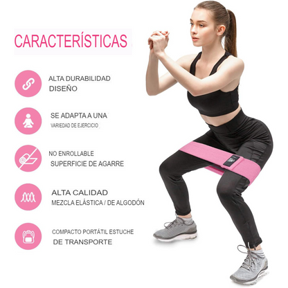 Set de 3 Bandas Elásticas de Fitness – Resistencias Variadas