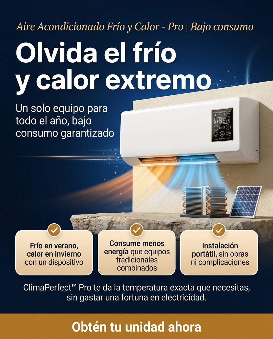 Aire Acondicionado-Calefactor Frío y Calor Portátil | Bajo consumo