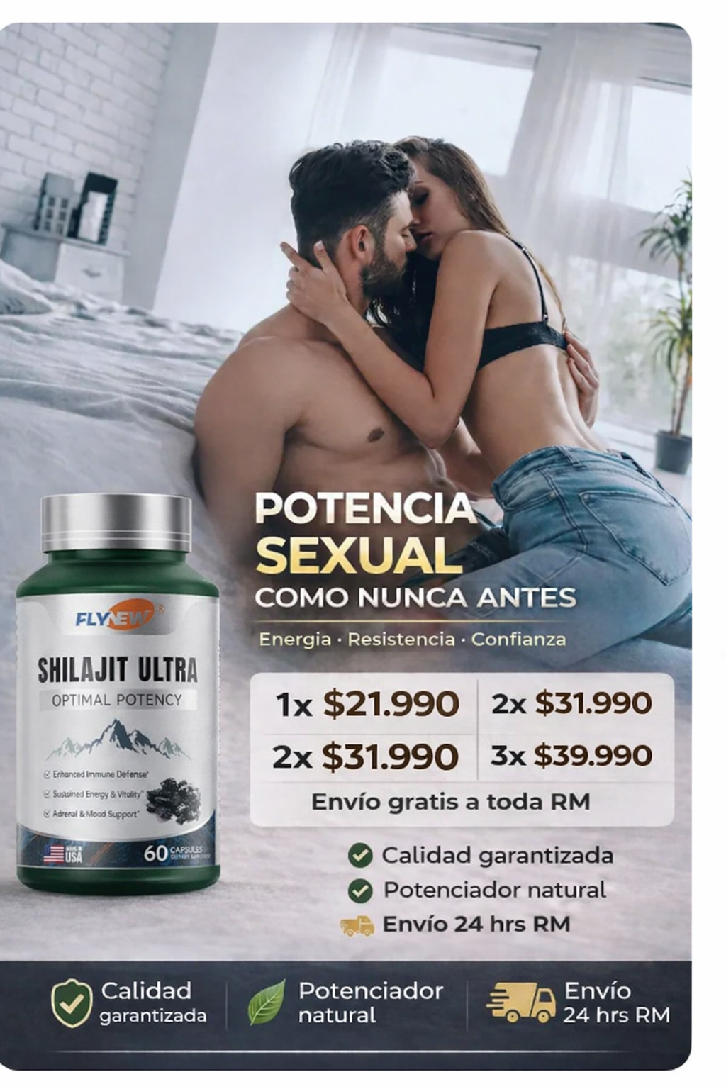 SHILAJIT ULTRA 60 Cápsulas | Energía y Vitalidad Natural